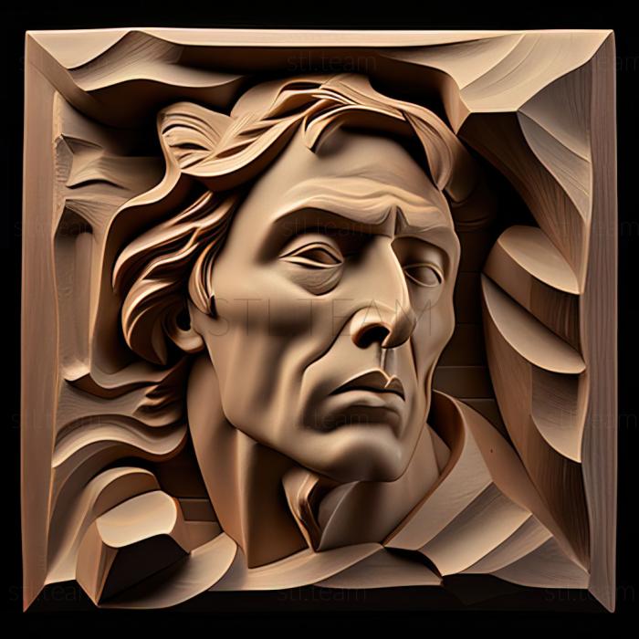 3D модель Джон Льюїс Шонборн, американський художник (STL)